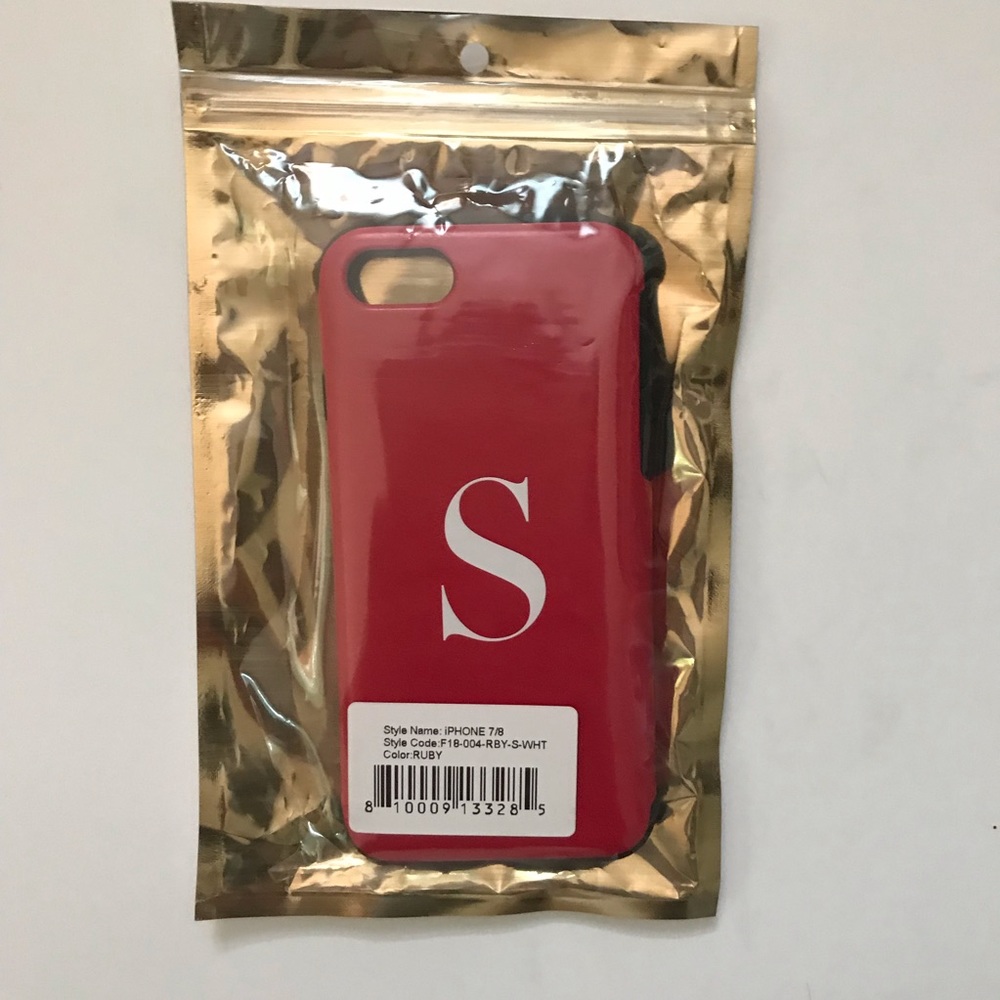 Pop & Suki Red Initial iPhone 7/8 Case